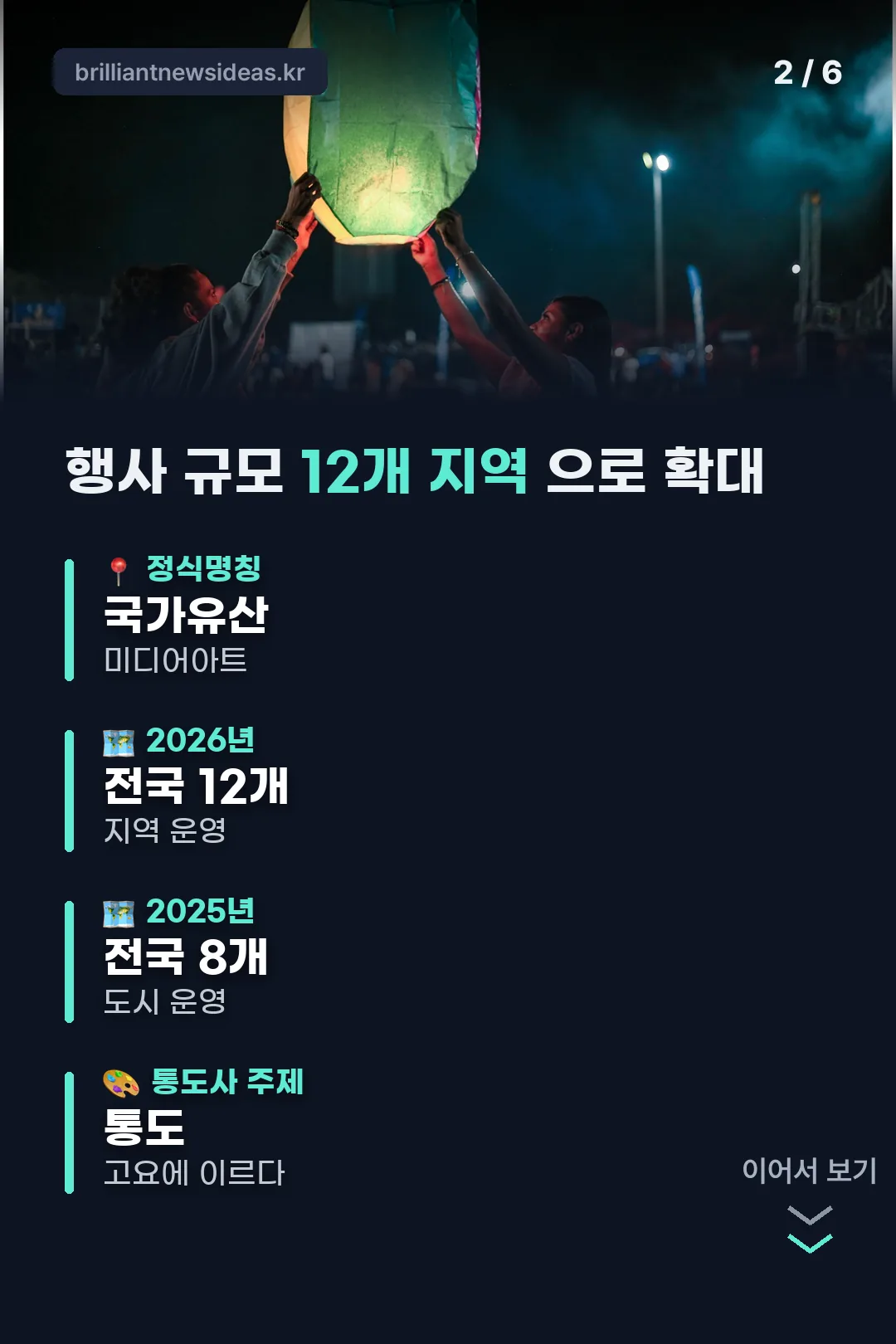행사 규모 12개 지역으로 확대
